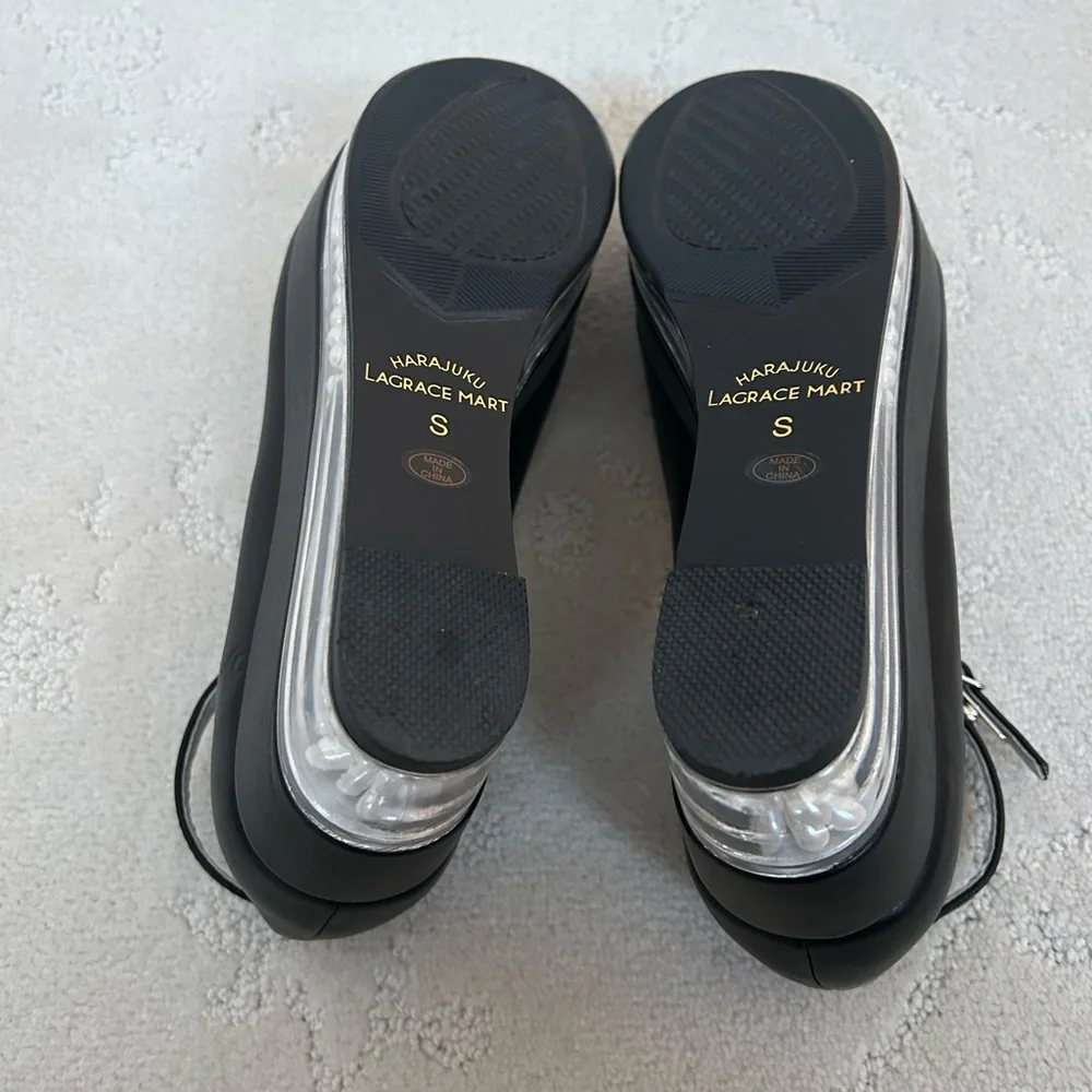 Harajuku LAGRACE MART Pearl platform heels kawaii Japan Lolita rare art coquette - Picture 2 of 9